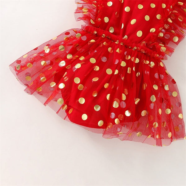 Red Polka Romper Dress - Winter Rosie Boutique