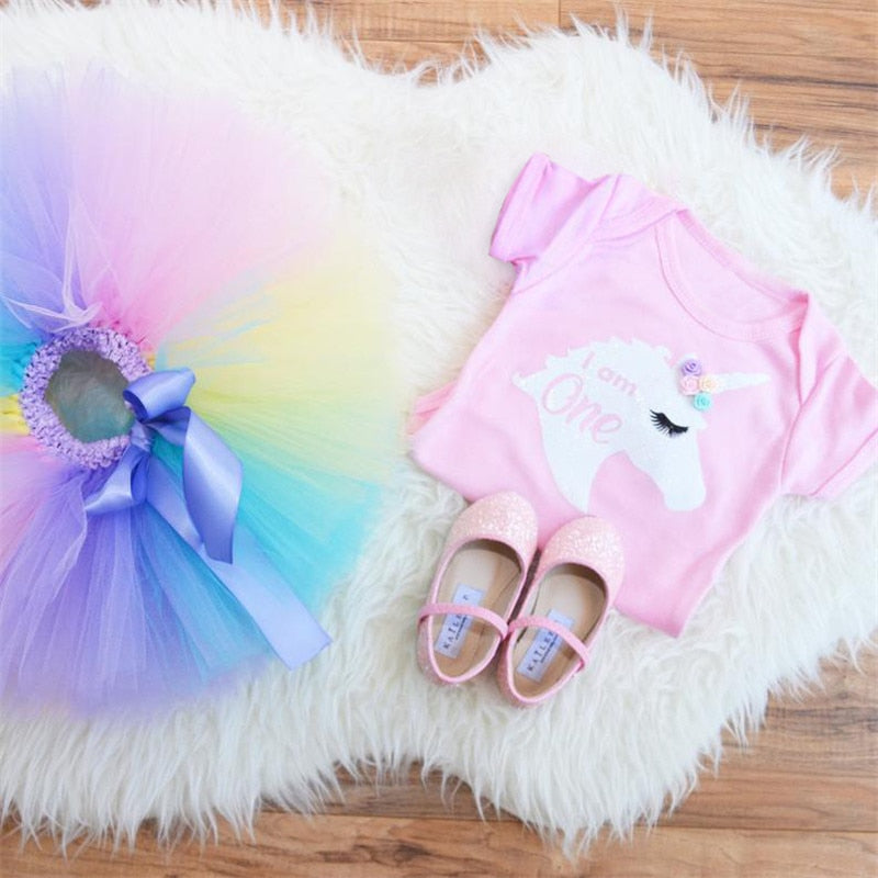 Unicorn birthday tutu outlet set