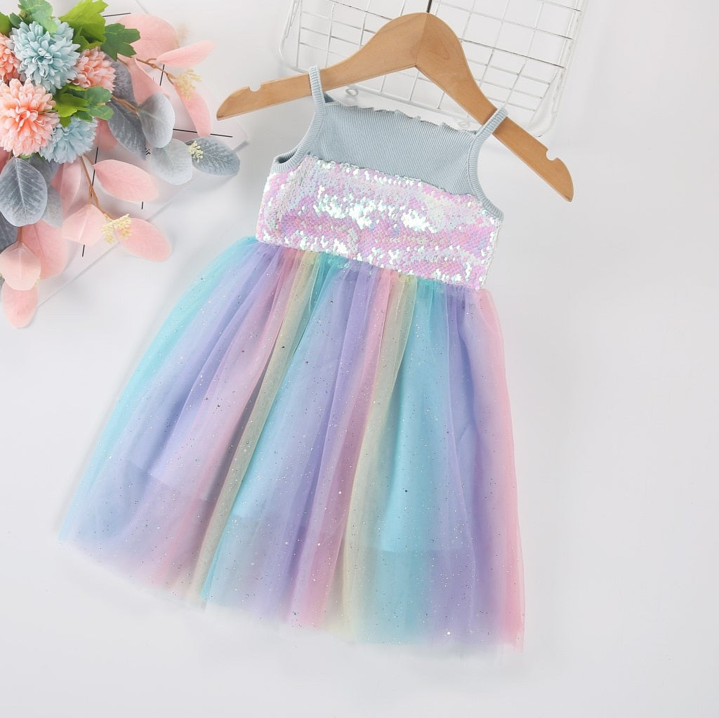 Rainbow sales princess dress