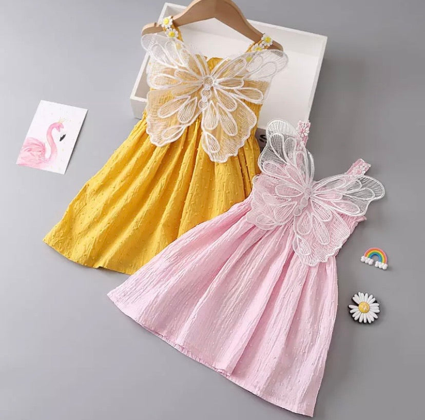 Cotton Blend Girls Fancy Dresses Butterfly Wings Birthday Fairy Princess  Dress Colour (9 Months 12 Months, Pink) : Amazon.in: Clothing & Accessories
