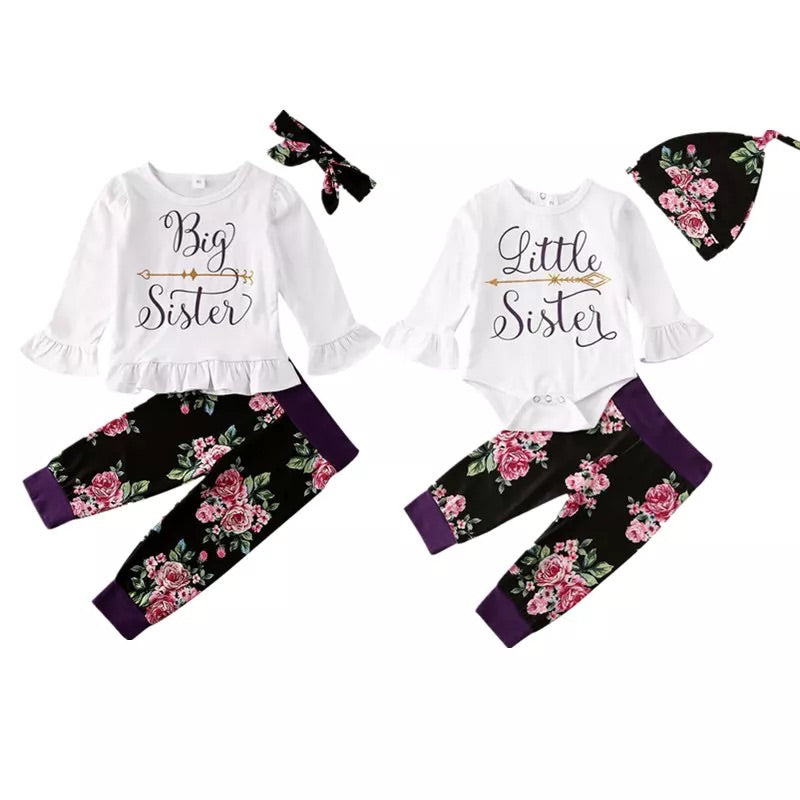 Baby girl and hot sale big sister matching clothes